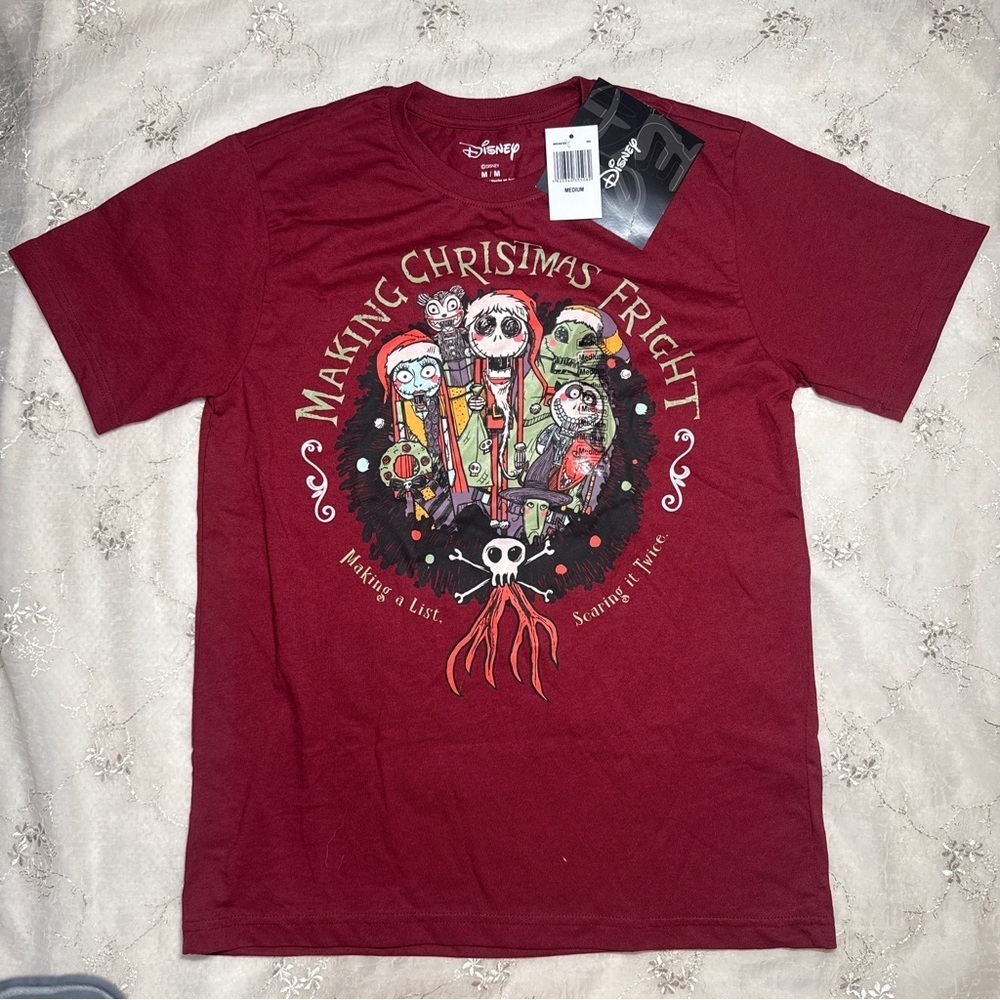 NWT Disney Nightmare Before Christmas “Making Christmas Fright” Tee – Size Med - Picture 2 of 3